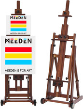 Studio H-Frame Easel -Adjustable Beech Wood Studio Art Easel, Painting Floor Eas