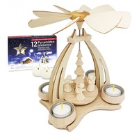 Holz-, Tisch-, Teelicht-, Weihnachts-, Pyramide - Engel