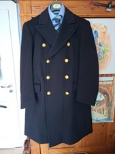 Original Italienischer Marinemantel schwerer 100% Wollstoff Navyblau Gr.54