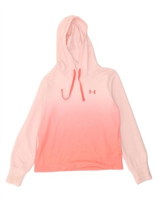 UNDER ARMOUR Damen Oversized Hoodie Pullover UK 6 XS Pink Colourblock CD73