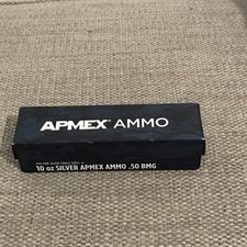 10oz Silver .50 cal Bullion Bullet - Pew Pew - Boxed APMEX Fine .999 - RARE