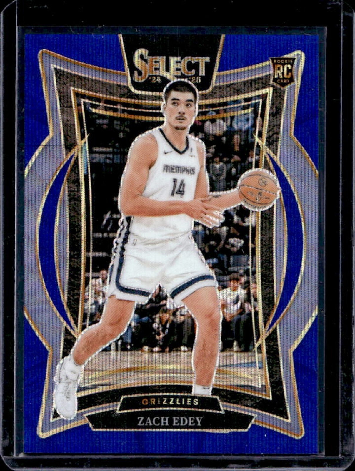 2024-25 Select Zach Edey Concourse RC Blue Wave Prizm #15/75 Grizzlies