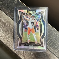 2024 Panini Select - Concourse Bo Nix #30 Silver Prizm Die-Cut (RC)