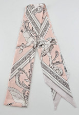 Authentic BURBERRY Skinny Silk Scarf New Never Used Made in Italy