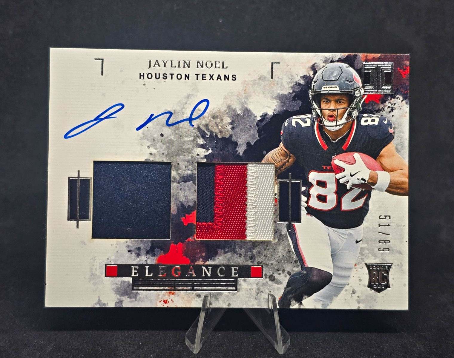 Panini 2025 Impeccable Elegance Jaylin Noel Texans RC Patch Auto ELE-JNL /89