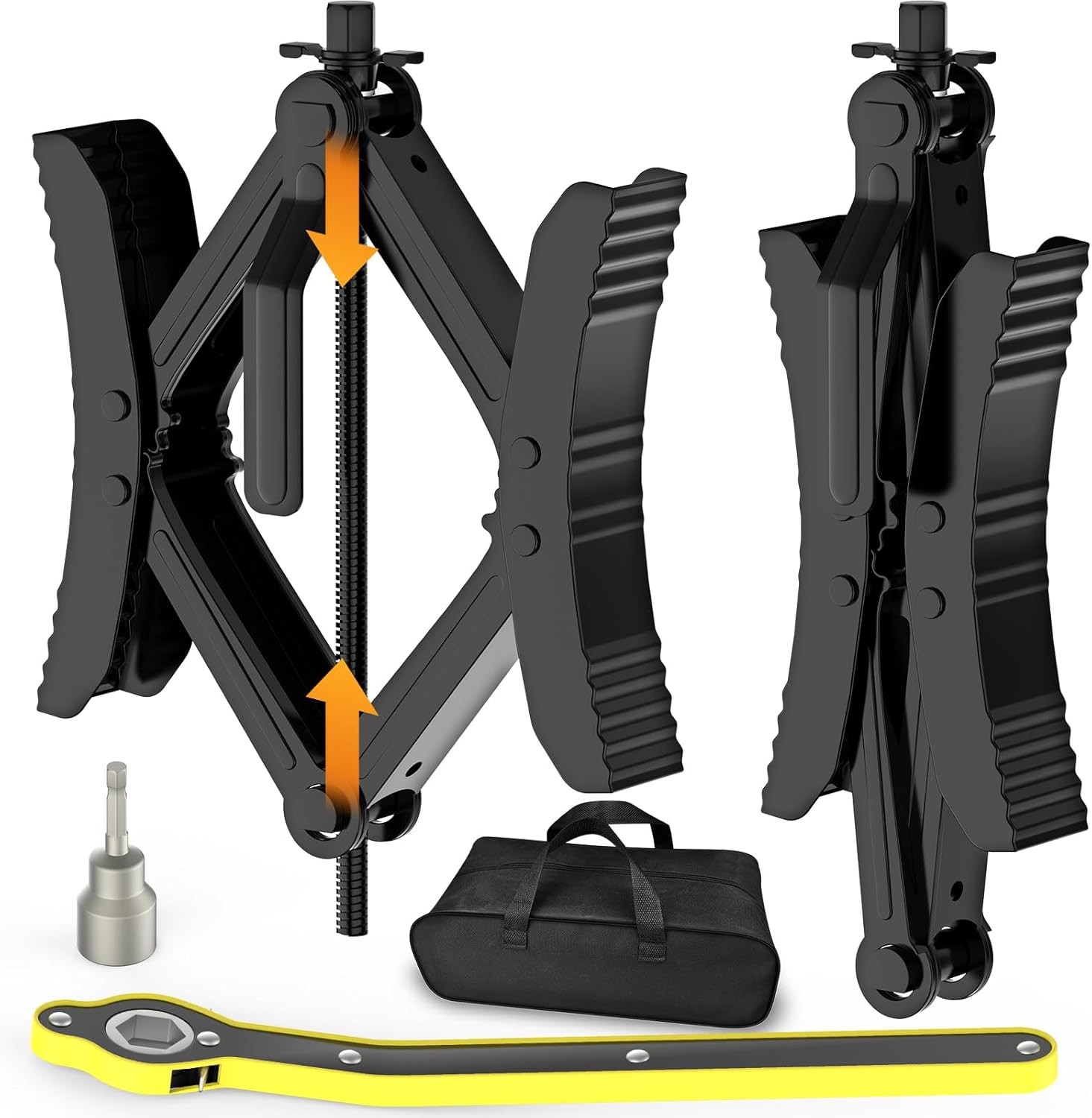 WELLUCK Camper Wheel Chock Stabilizer 2 Sets for RV Travel Trailer Heavy... 