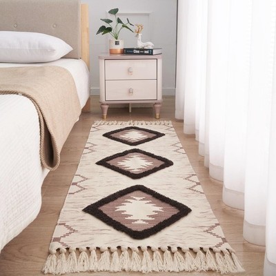 Boho Runner Rug 2'x4.3', Washable Hallway Rug Runner Non Slip Rubber Backed, ...