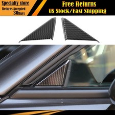  Front Window Glass Triangle Cover Trim For Dodge Challenger 2009 Carbon Fiber
