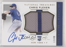2018 Panini National Treasures Gold 17/49 Chris Flexen #28 Auto sc2