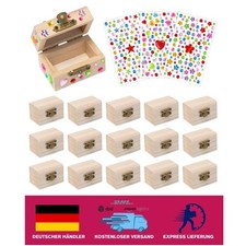 Exklusive 16 Mini Schatzkisten - Robuste Holztruhen für Kinder & Bastelprojekte