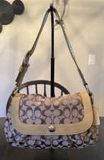 Coach SoHo Signature Flap Shoulder Bag Excellent