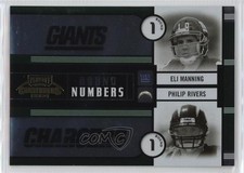 2004 Playoff Contenders Round Numbers Green /750 Eli Manning Philip Rivers 0l16