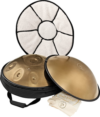 MEINL Sonic Energy Sensory Handpan Edelstahl D Kurd 10 Töne 440 Hz - Gold (B)