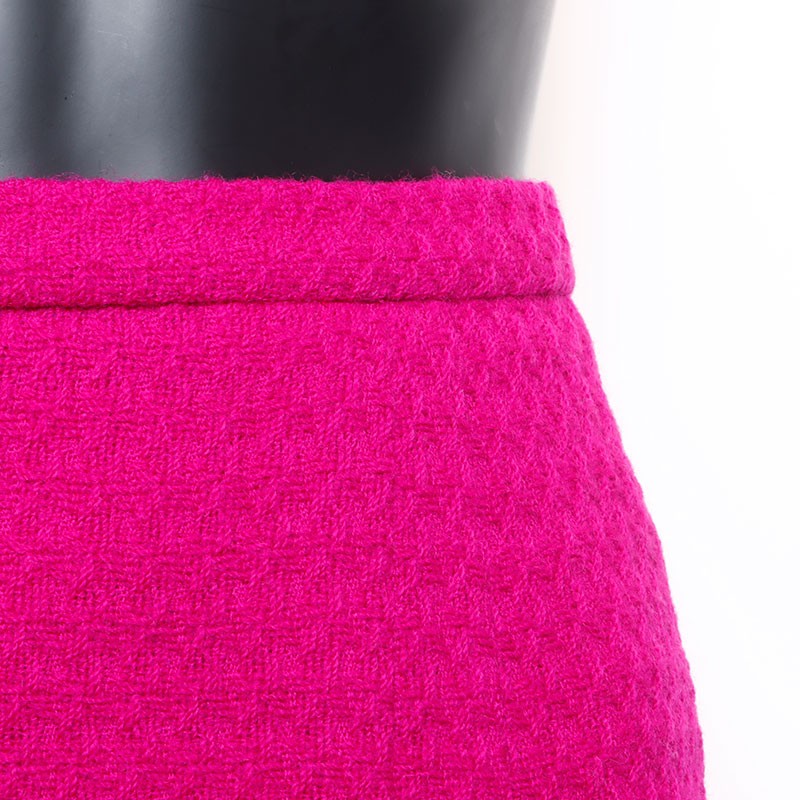 Authentic CHANEL COCO Mark button tweed skirt siz… - image 17