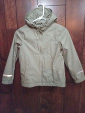 Cat  Jack Kids Rain Jacket Coat Sage Green Sz 6/7 Wind Water Resistant