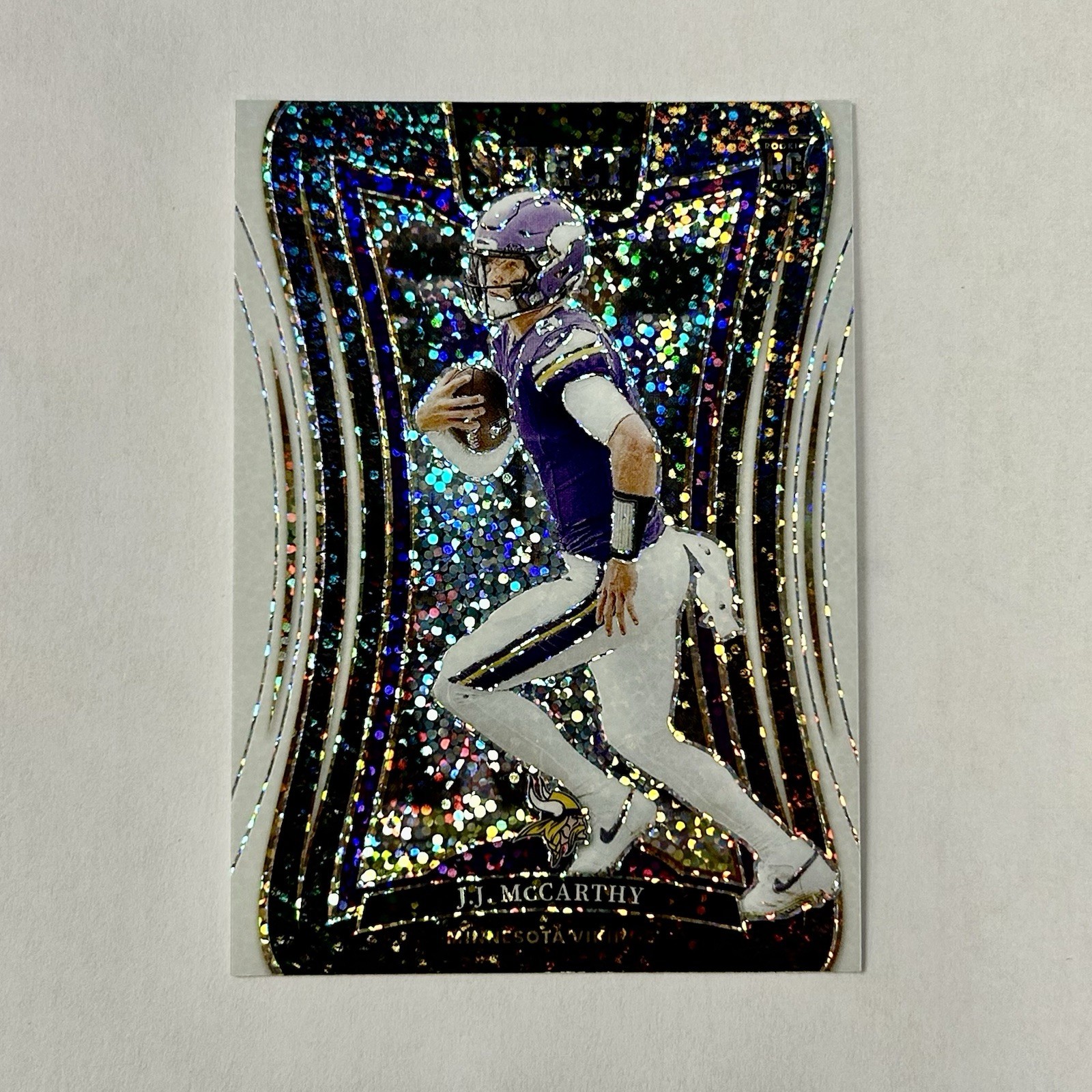 2024 Panini Select JJ McCarthy RC #342 Rookie Suite Level White Sparkle SSP