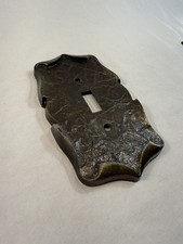 Ancien couvercle interrupteur lumière maison calèche Amerock finition laiton