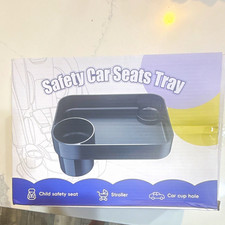 Black Car Seat Snack Tray with Cup Holder for Infant Car Seats