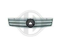 KüHlergrill Komplett FüR DB W129 1989-1998 Chrom/Silber