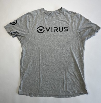 Virus Intl Mens Grey Short Sleeve Large L Tee Small CrossFit Lifting