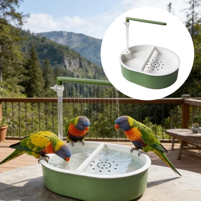 Automatische Vogeldusche mit Sitzstange, Käfigzubehör, Nymphensittich- und - Bild 1 von 4