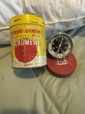 Estate Find, Stewart Warner Portable Hand Tachometer Model 757-W. Original Tin