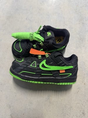 Nike Off-White x Rubber Dunk Toddler Green Strike CW7444-001 (Size 8c) NEW
