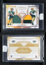 2023 Panini Flawless Dual Diamond Memorabilia /25 Jordan Love Brett Favre HOF