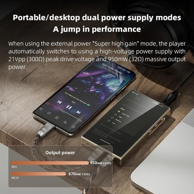 FiiO M21 Android 13 Portable Music Player w/Snapdragon 680, DSD