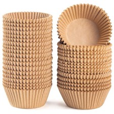 Standard Natural Cupcake Liners 500 Count, No Smell, Grease-Proof Paper Muffin
