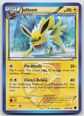 Jolteon (Team Plasma) 34/116 Plasma Freeze 5ban Graphics Art Pokemon TCG Card