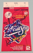 Shane Spencer Signed 1998 World Series Ticket NY Yankees 1998 WS Champs Rare