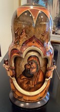 RARE 30Pc Russian Matryoshka Nesting Dolls 16 Religious Art 97 Signed Melnikov
