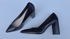 Nine West - 'ABEXIS' - Black Leather Block heels - 10M