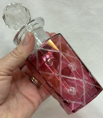 The Vampire Diaries Original 6  Prop Glass Perfume Bottle + Crystal Stopper NICE