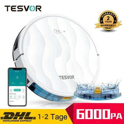 Tesvor M2 Saug- und Wischroboter 6000Pa Saugkraft 5200mAh Akku 350ml Wassertank