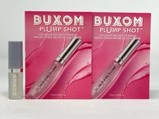 2X Buxom Plump Shot Collagen Infused Lip Serum  Travel Size .03 Oz  NEW w card