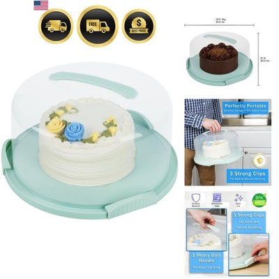 Extra Large Cake Carrier With Lid Handle 12 Inch Food Container Bakery Storage