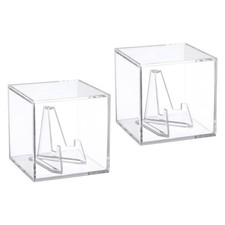 Acrylic Coins Trophy Medal Display Case Box with Mini Easel Display Stands, A...