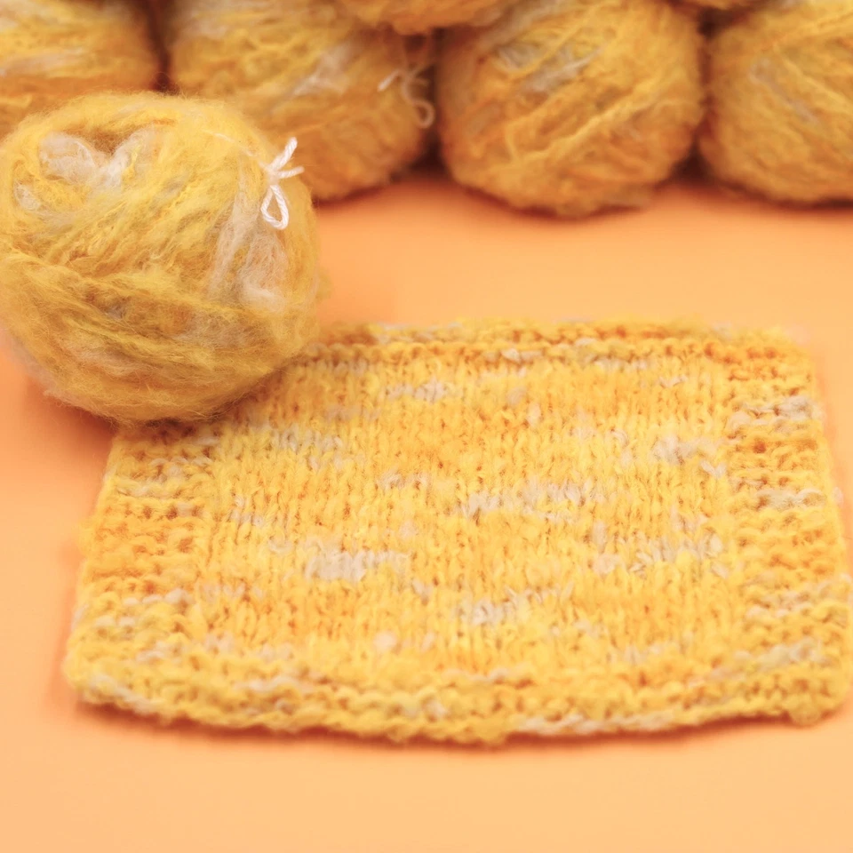 9 balls Baby Alpaca / Wool Yellow Warm Knitting Crochet Light Worsted Yarn - Image 2 of 4