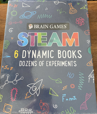 *KIDS* Brain Games - STEAM 6 Dynamic Books, Dozens of Experiments (2021, Book)
