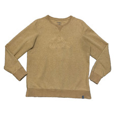 L.L. Bean Sweatshirt Womens Size L Yellow Mustard Crewneck Pullover Logo Cozy
