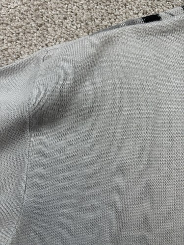 CJ Tyler Mens Sweater XXL Coogi Style Abstract Biggie Cosby Grandpa Acrylic Gray - Picture 12 of 14