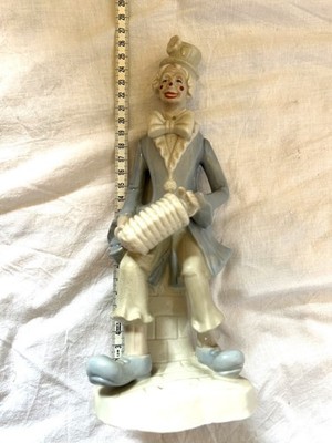 Gilde Porzellan Figur, Clown mit Akkordeon Porzellan Handarbeit SAMMELSTÜCK!