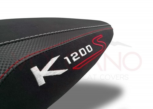 BMW K 1200s 04-08 / K 1300s 09-16 Volcano design Seat cover Anti Slip black Red - Bild 2 von 4
