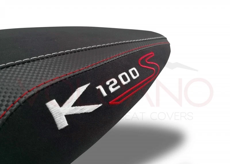 Funda Asiento BMW K 1200s 04-08 / K 1300s 09-16 Diseño Volcano Antideslizante Negro Rojo Foto 2 de 4