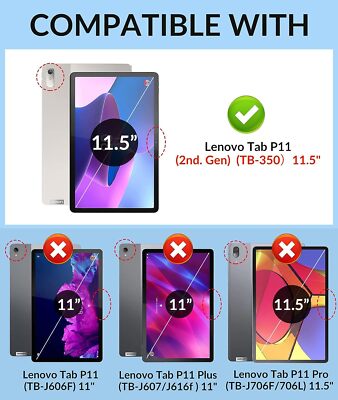 Vaitasy Custodia Lenovo Tab P11 Pro 2022 11.2 Pollici, Pencil Holder