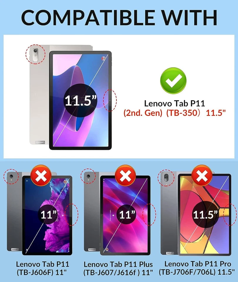 Funda inteligente Lenovo Tab P11 2da generación para tablet Tab P11 Gen 2 11,5" (TB350FU) Foto 2 de 4