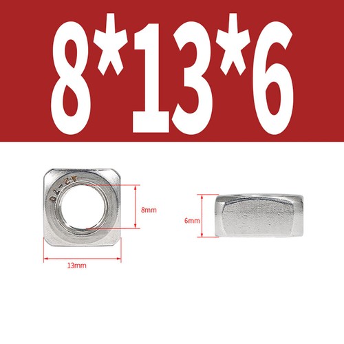 Thick Type Metric Square Nuts A2 Stainless Steel DIN 557 M3 M4 M5 M6 M8 M10 M12 - Picture 20 of 22