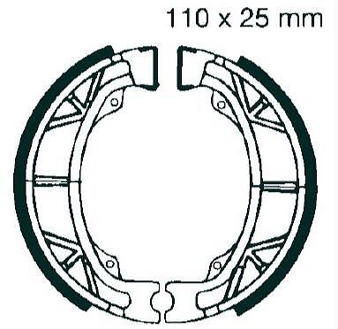Bremsbacken hinten für Honda CG 125 K1/B/C/E 77-84 - Bild 2 von 2